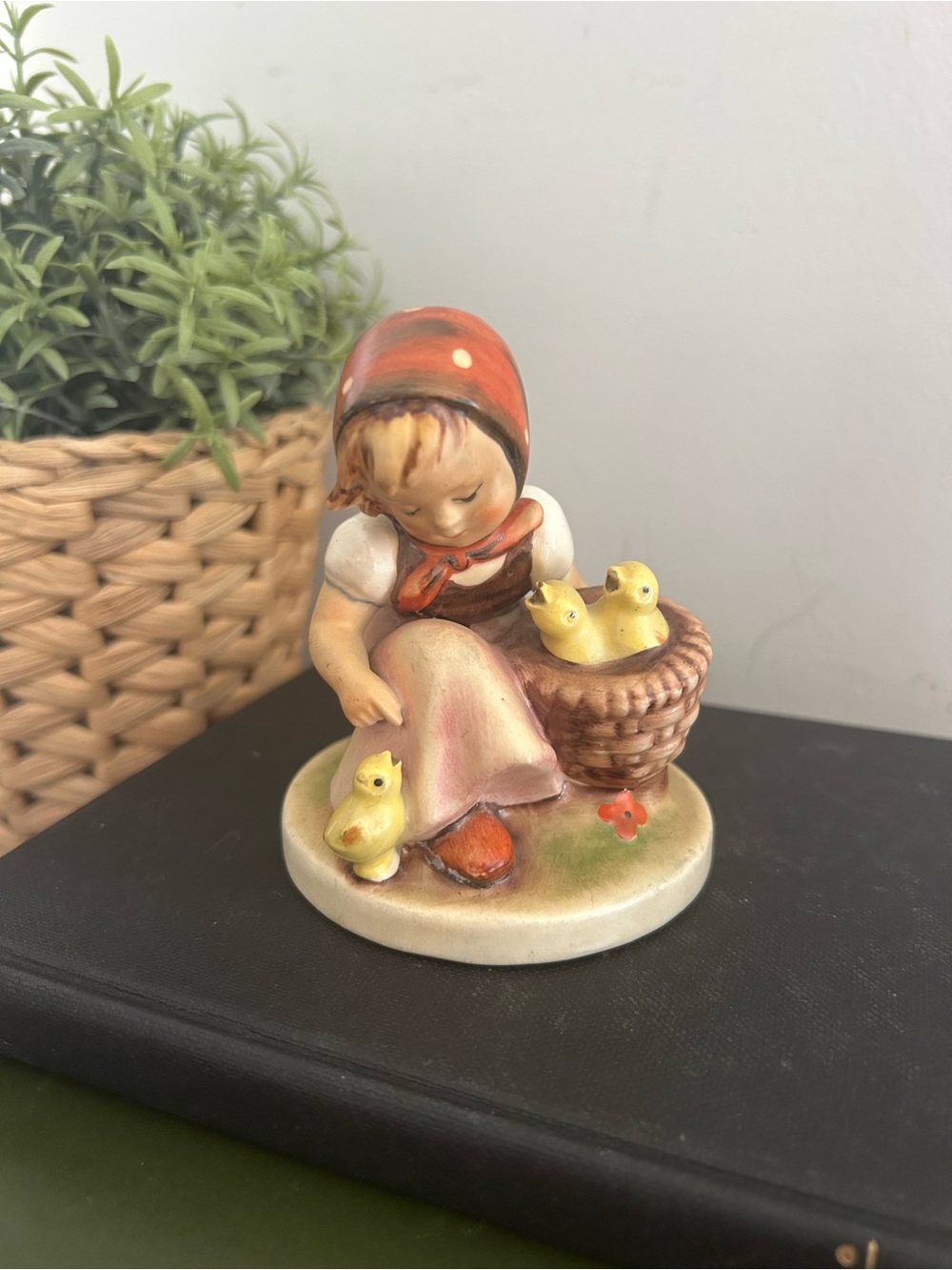 Vintage Hummel Chick Girl Red Hood Porcelain Figurine #57/0 Germany